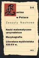 Nauki matematyczno - przyrodnicze.  Muzykografia. Literatura myślicielska XIII–XV w.